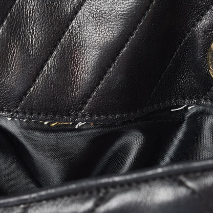 Chanel Lambskin Chevron Quilted Tassel Camera Case Black 10 of 16