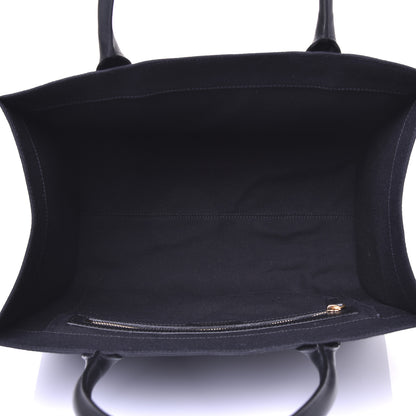 Versace Canvas Suppler Calfskin Cabas GV Signature Tote Black 5 of 9