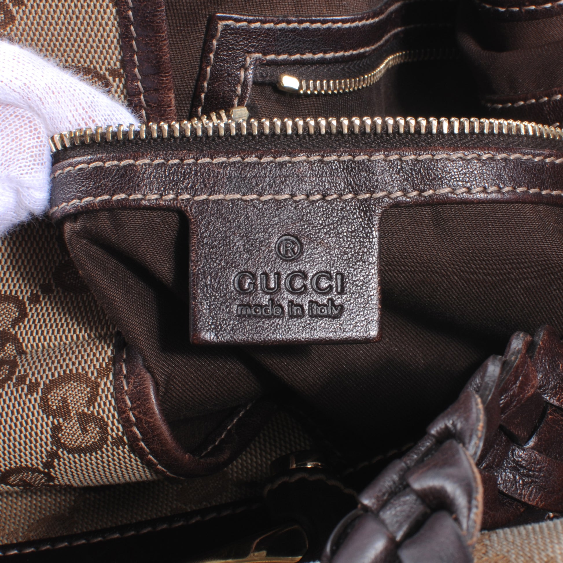 Gucci Monogram Medium Pelham Tote Ebony 5 of 12