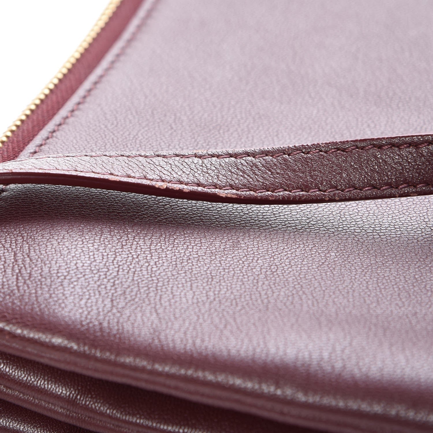 Celine Smooth Lambskin Small Trio Crossbody Bag Burgundy 9 of 11