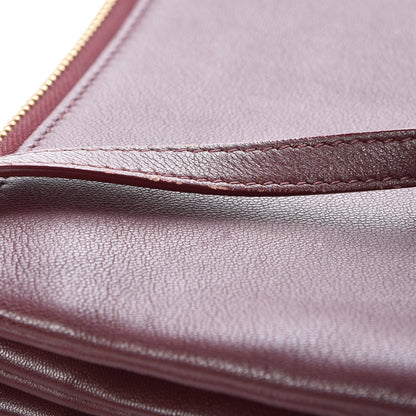 Celine Smooth Lambskin Small Trio Crossbody Bag Burgundy 9 of 11