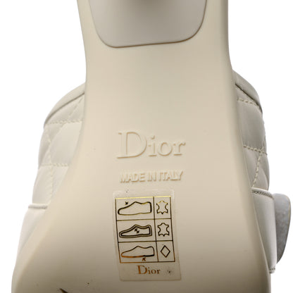 Christian Dior Calfskin Cannage Quilted Dio(r)evolution 80mm Slide Sandals 36 Off White 8 of 12