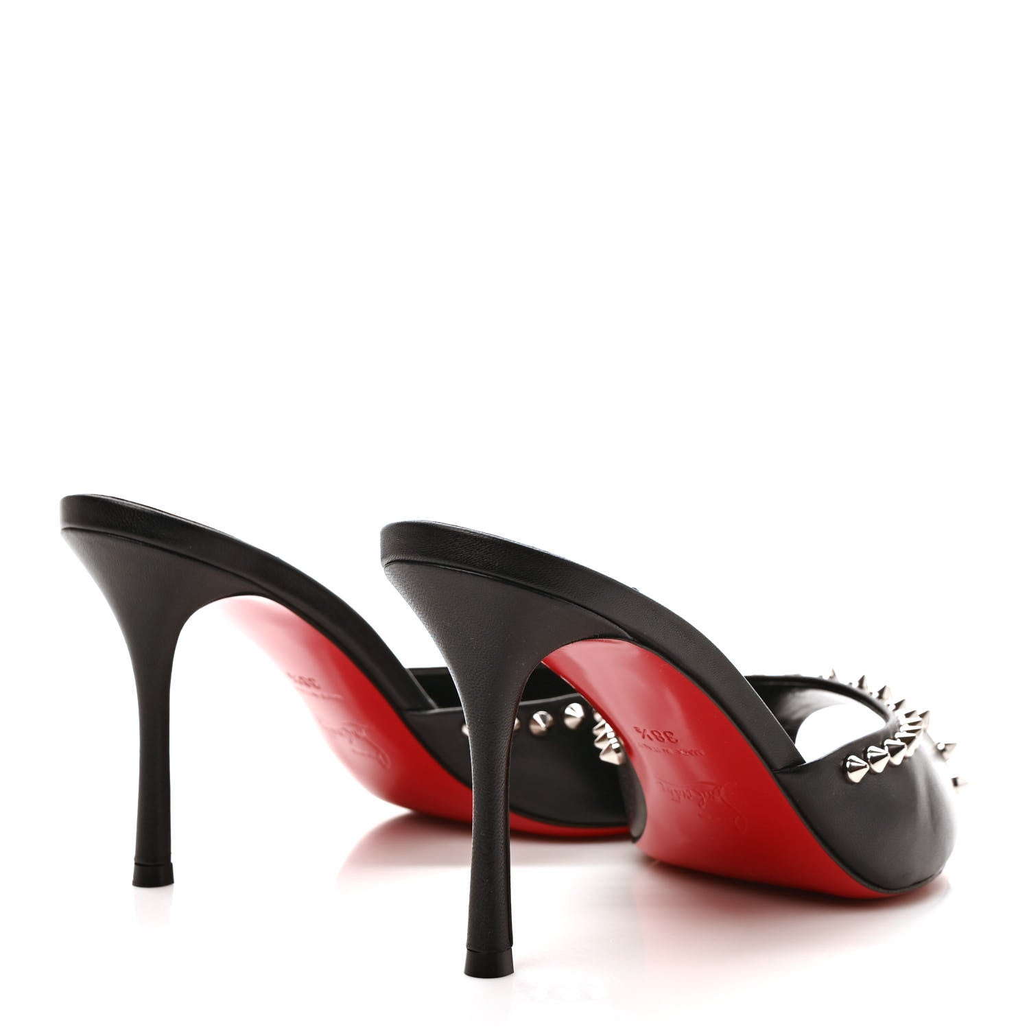 Christian Louboutin Nappa Spike Me Dolly 85 Sandals 38.5 Black 4 of 8