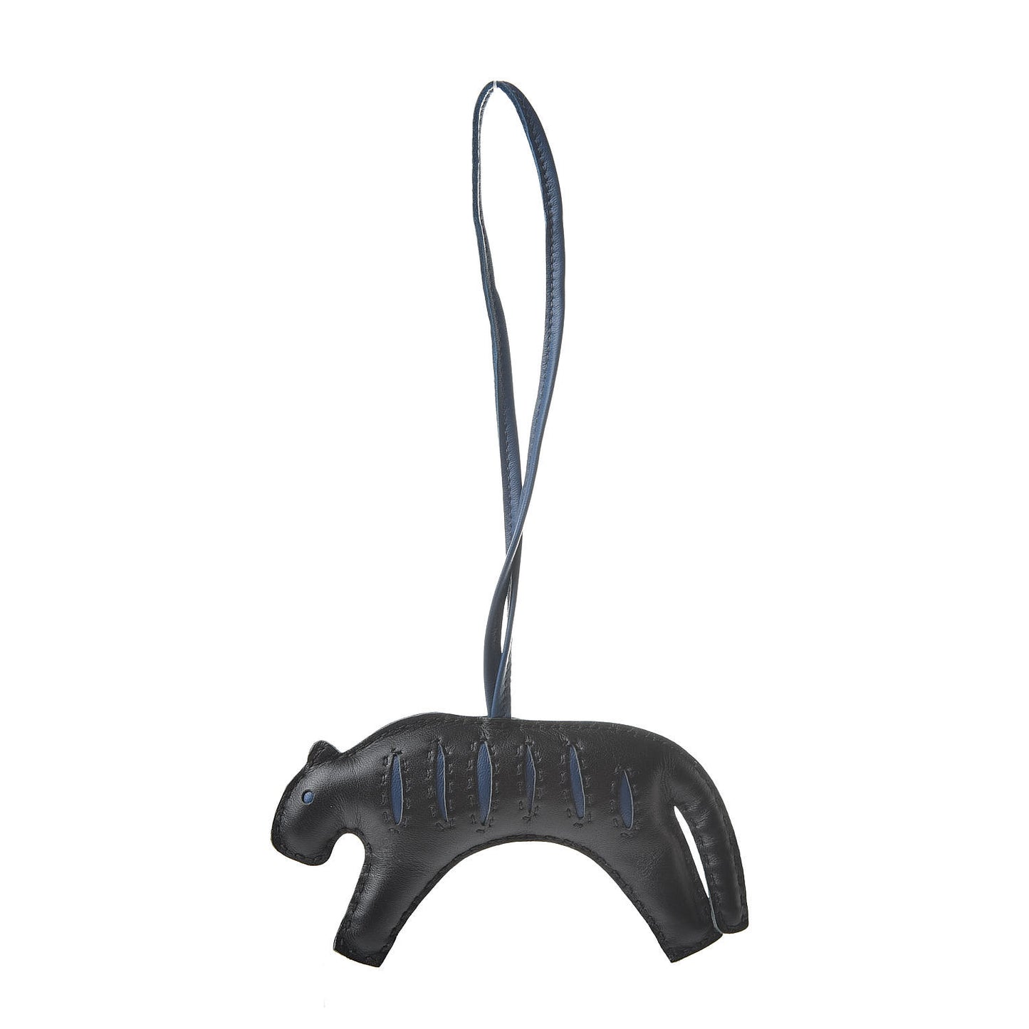 Milo Lambskin Rooroo Bag Charm Black Bleu de Malte