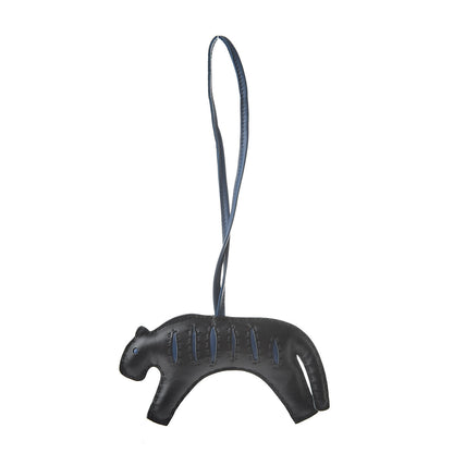 Hermes Milo Lambskin Rooroo Bag Charm Black Bleu de Malte 1 of 5