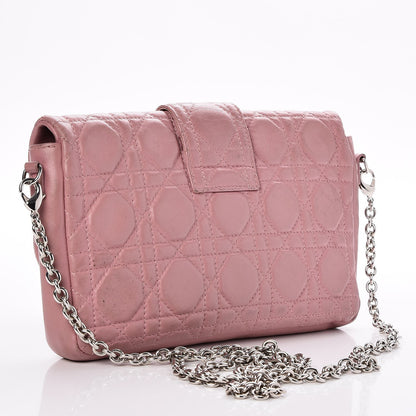 Christian Dior Lambskin Cannage New Lock Pouch Magnolia 3 of 13