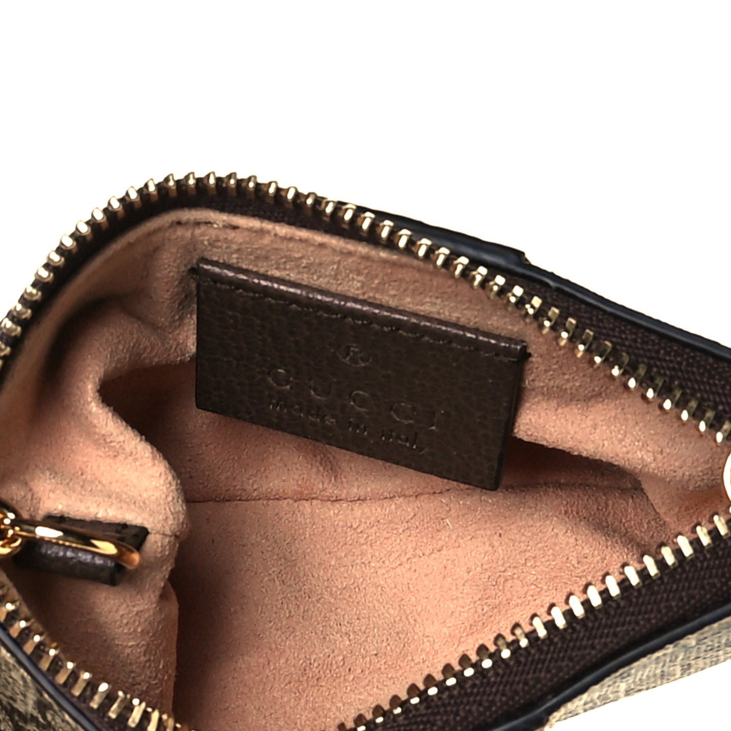 GG Supreme Monogram Web Ophidia Key Case Beige New Acero