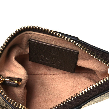 Gucci GG Supreme Monogram Web Ophidia Key Case Beige New Acero 6 of 9
