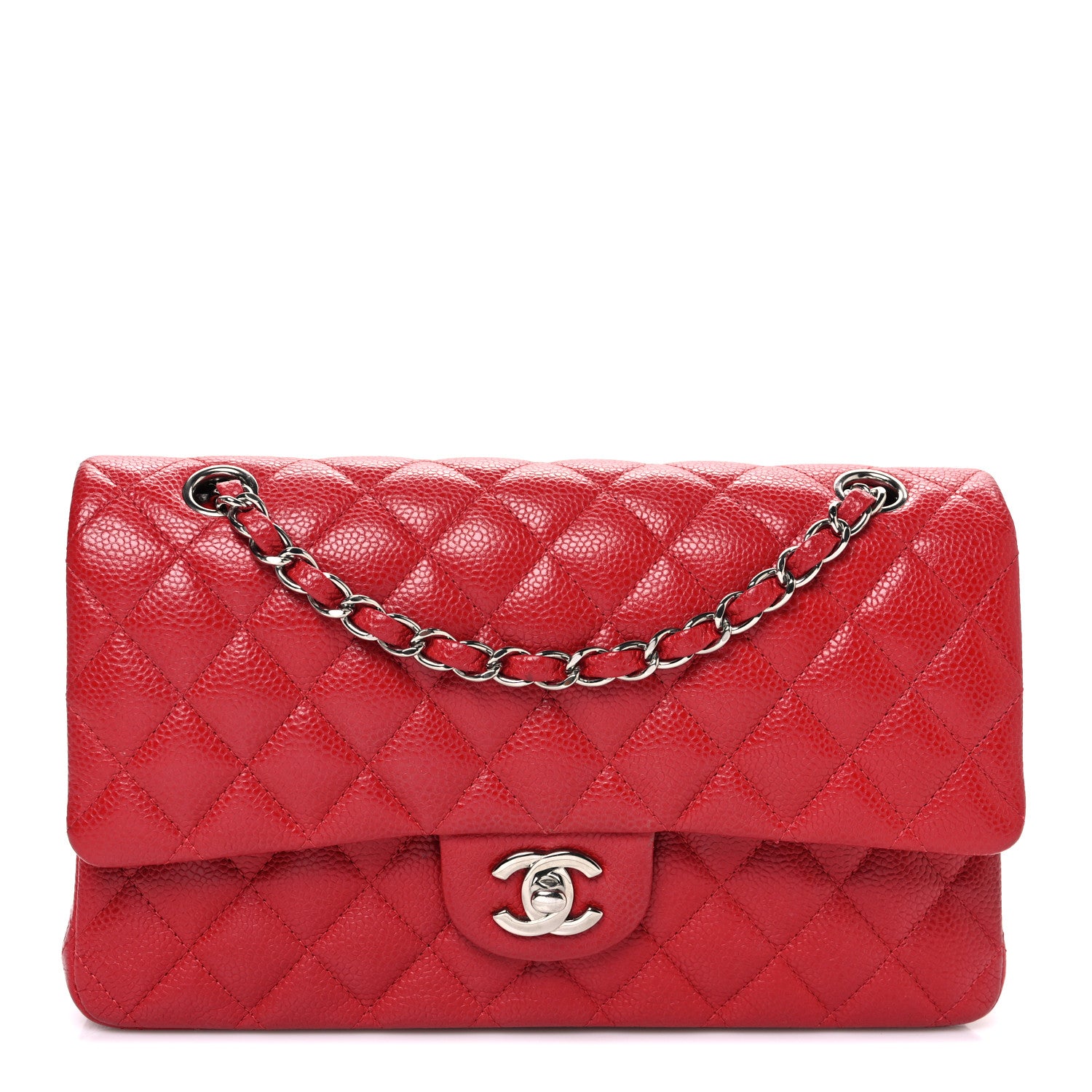 Chanel Caviar Quilted Medium Double Flap Red 1 of 10