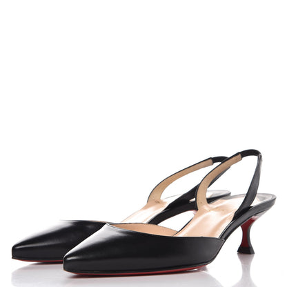 Christian Louboutin Kid Sharka 45 Slingback Pumps 35.5 Black 3 of 11