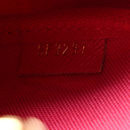 Louis Vuitton Damier Azur 2021 Christmas Animation Hollywood Mini Pochette Accessories Fuchsia 7 of 8