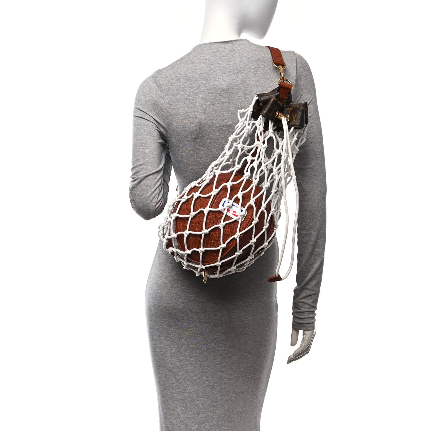 X NBA Monogram Ball in Basket Brick Orange
