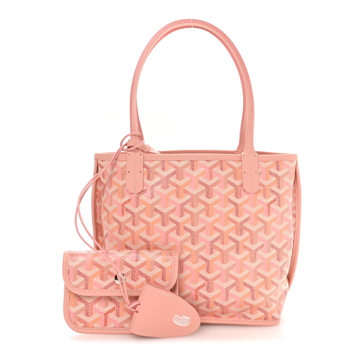 Goyardine Reversible Mini Anjou Powder Pink