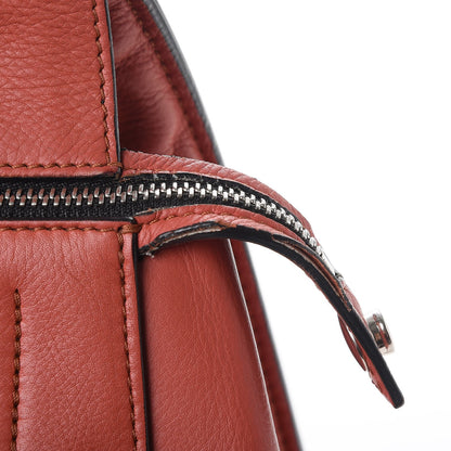 Celine Grained Calfskin Large Edge Shoulder Bag Orange 11 of 15