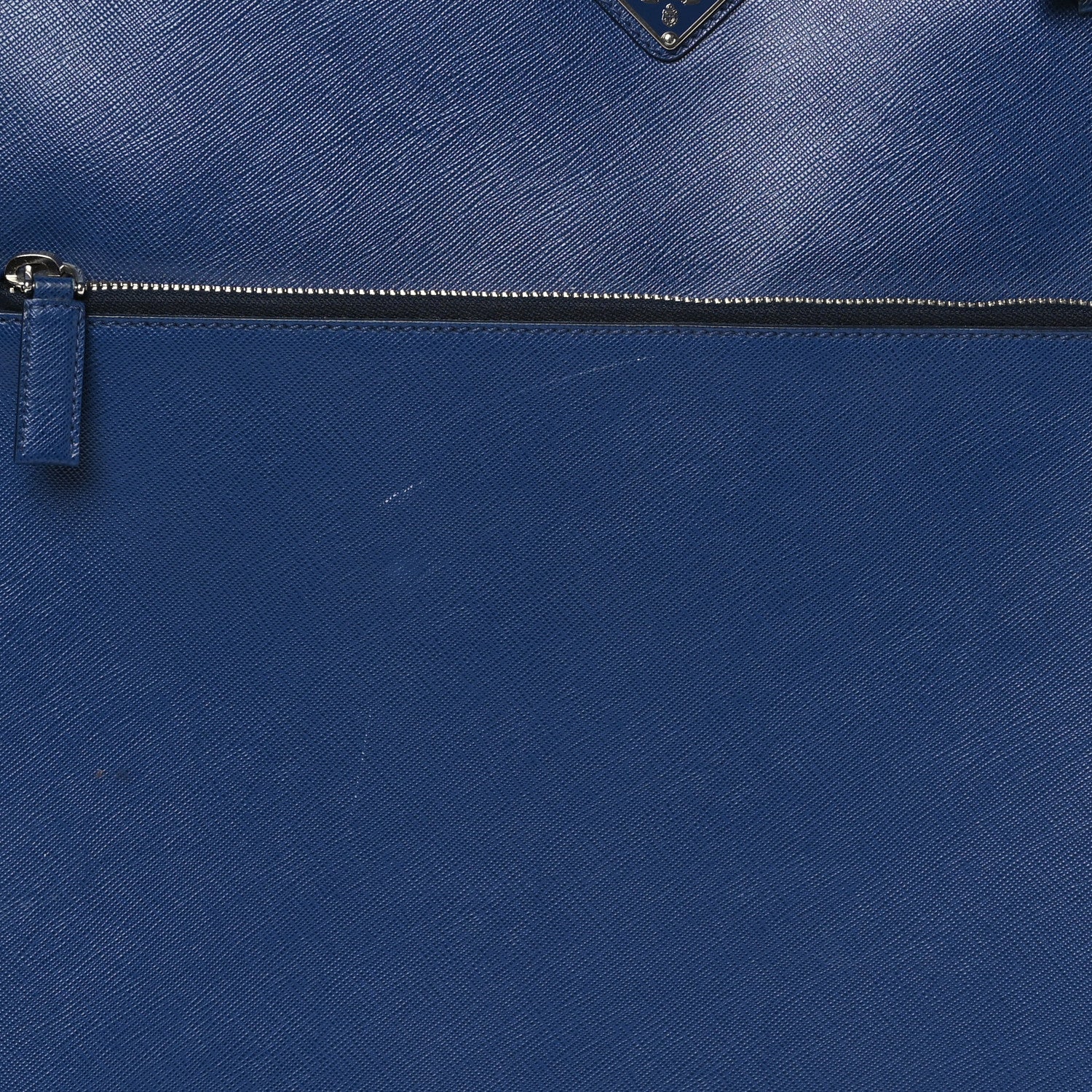 Prada Saffiano Travel Trolley Luggage Bluette 11 of 12