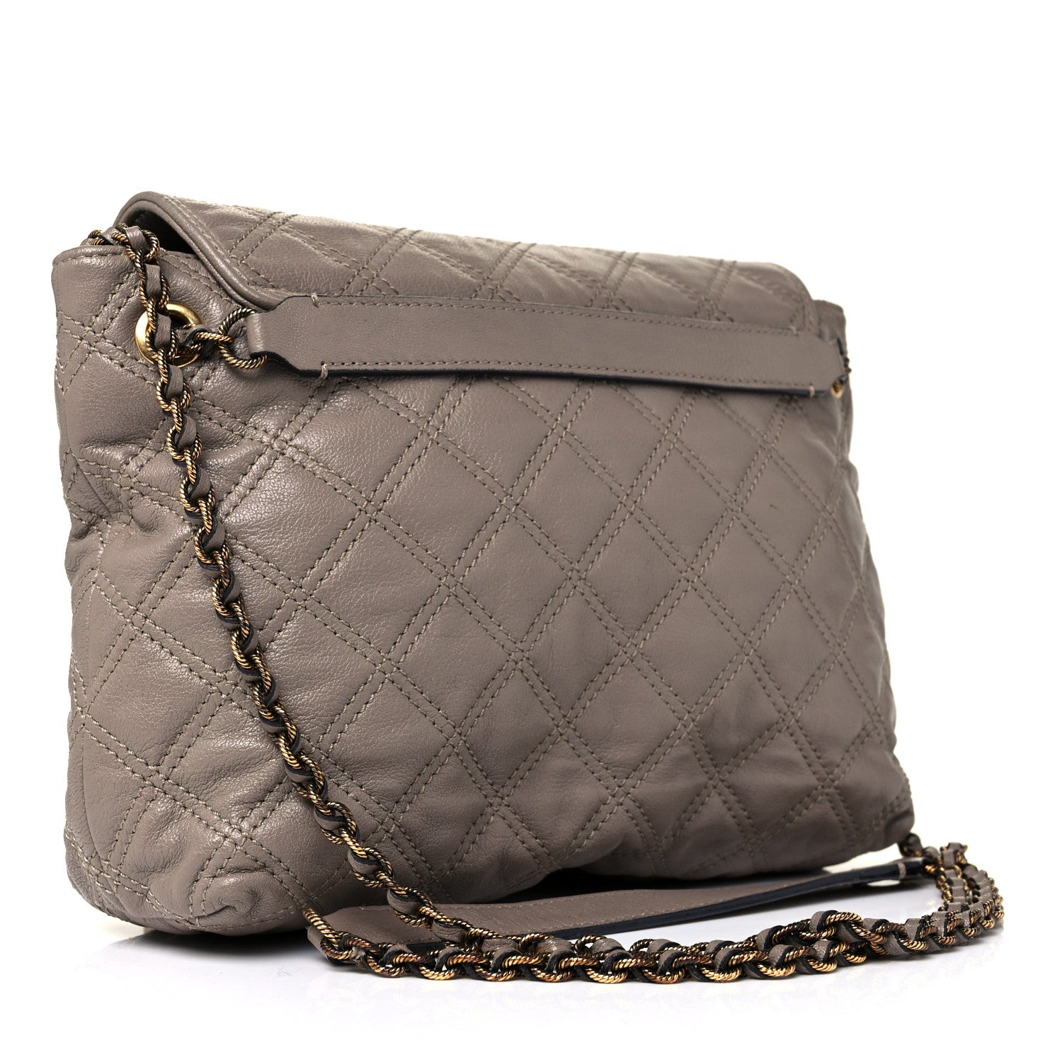 Marc Jacobs Lacquered Lambskin Baroque The Large Single Flap Grey 2 of 7