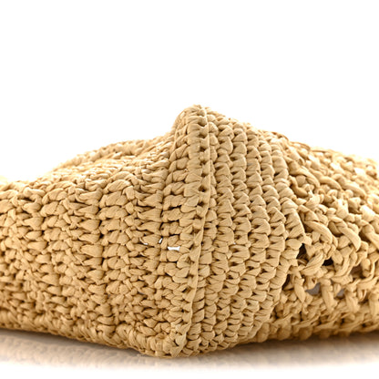 Miu Miu Raffia Crochet Woven Tote Bag Beige 9 of 11