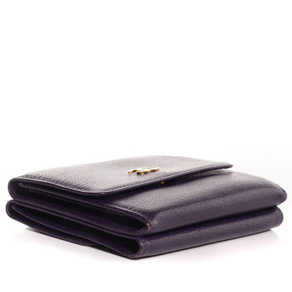 Chanel Chevre Goatskin Compact CC Flap Wallet Purple 4 of 9