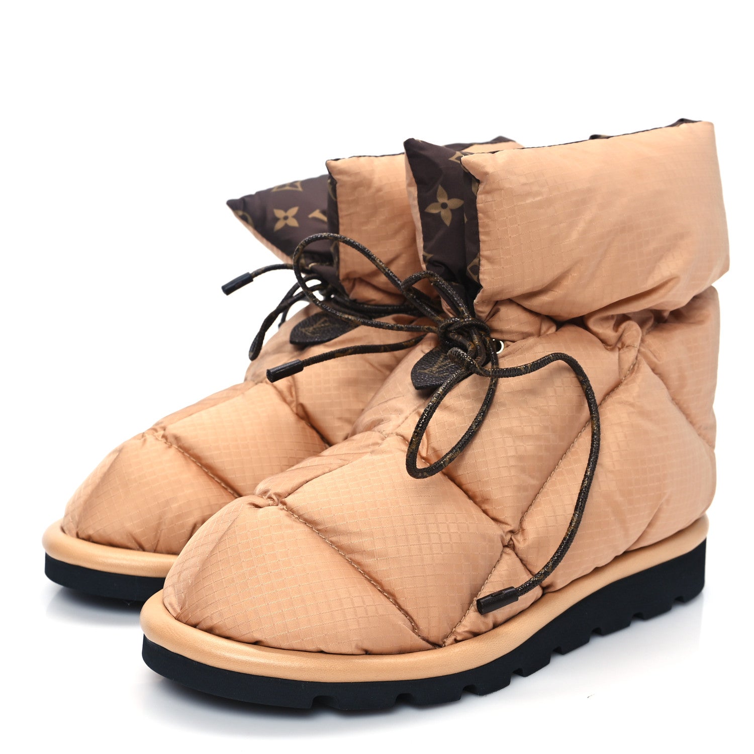 Louis Vuitton Nylon Monogram Pillow Comfort Ankle Boot 38 Beige 3 of 8