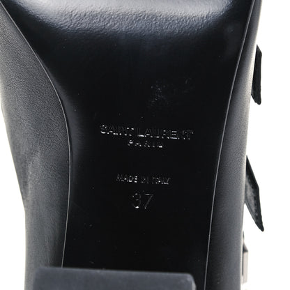 Saint Laurent Calfskin Babies 90 Multi Strap Sandal 37 Black 6 of 8