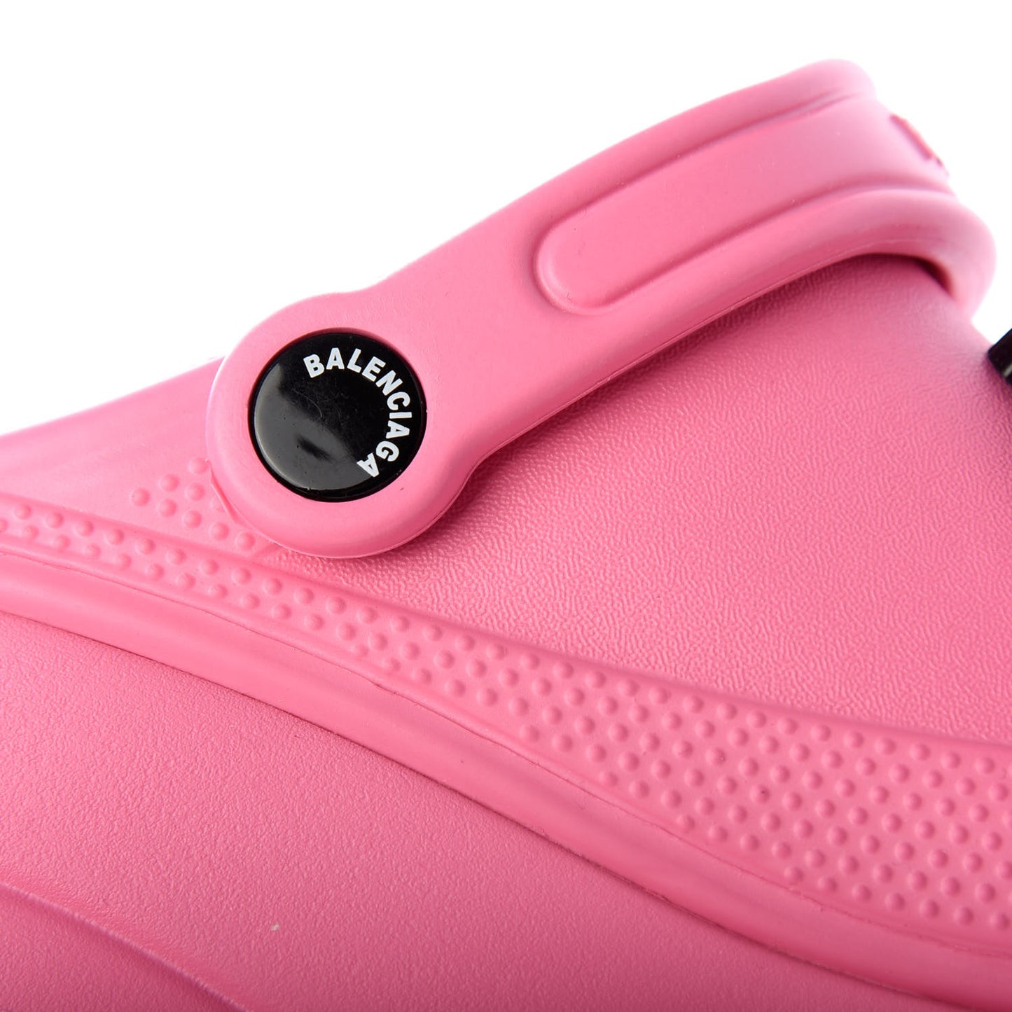 X CROCS Rubber Textured Womens Platform Sandals 36 Rose Bonbon