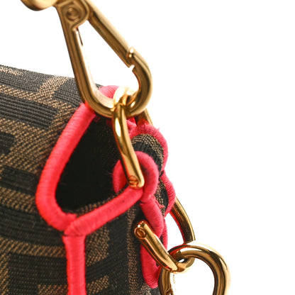 Fendi Fabric Jacquard FF 1974 Baguette Tobacco Moro Fuxia Fluo 10 of 11