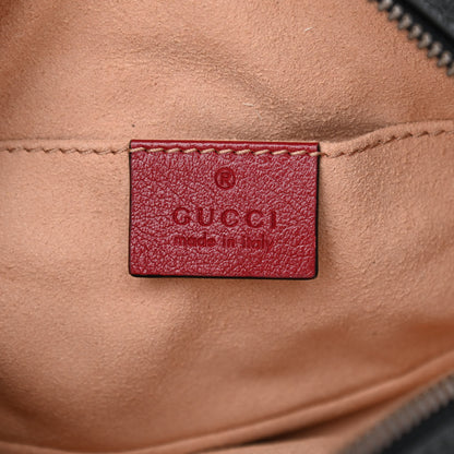 Gucci Azalea Calfskin Matelasse Diagonal Torchon GG Marmont Belt Bag 95 38 Black Romantic Cerise 6 of 9