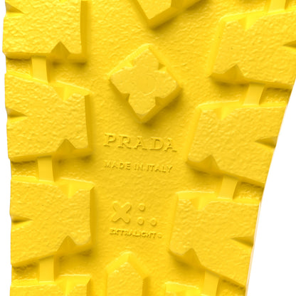 Prada EVA Rubber Triangle Logo Embossed Mens Lug Sole Slide Sandals 11 Sole 6 of 10