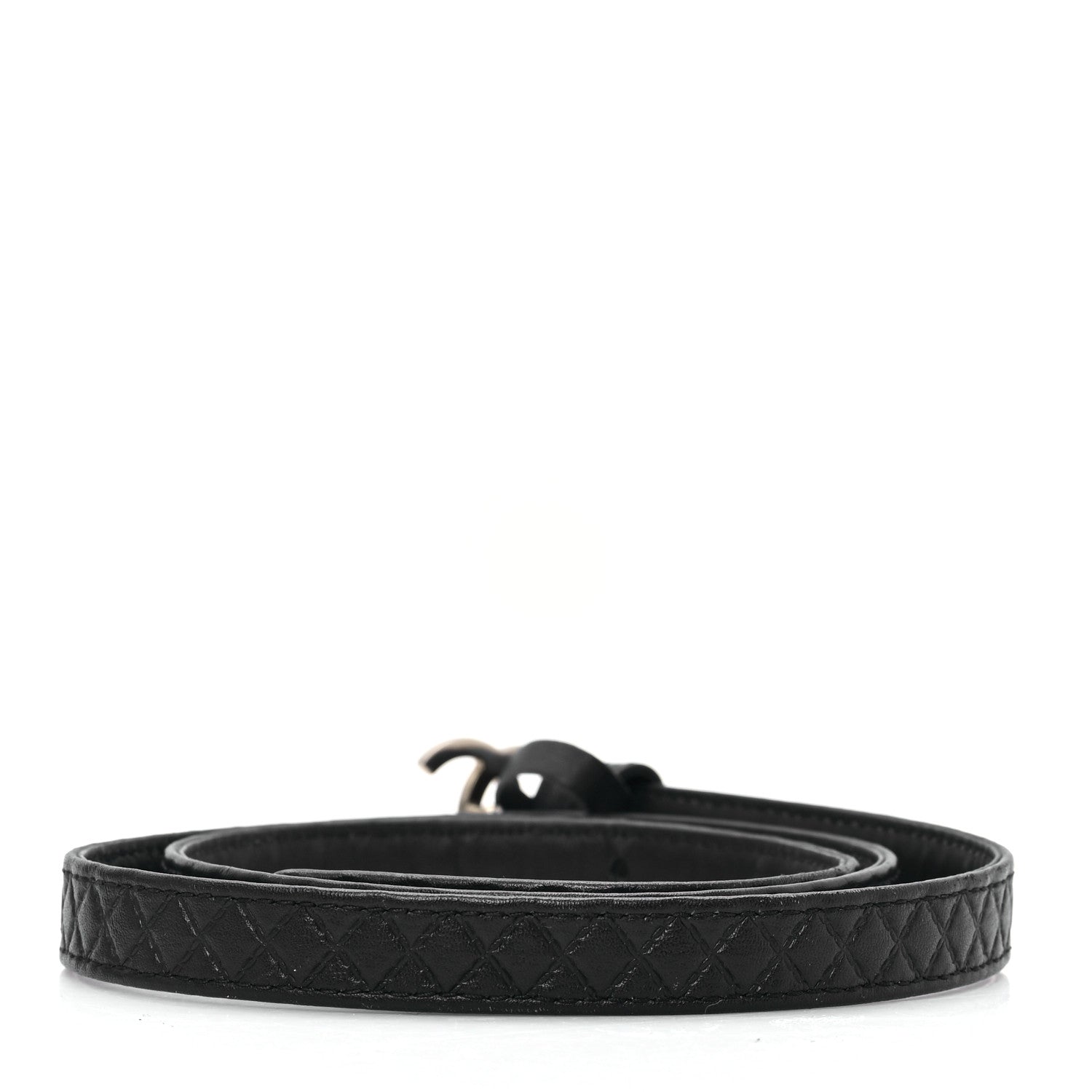 Chanel Calfskin Quilted CC Belt 80 32 Black 2 of 6