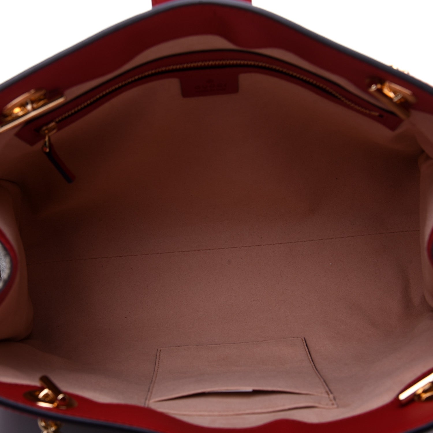 Gucci GG Supreme Monogram Medium Padlock Tote Hibiscus Red 5 of 17
