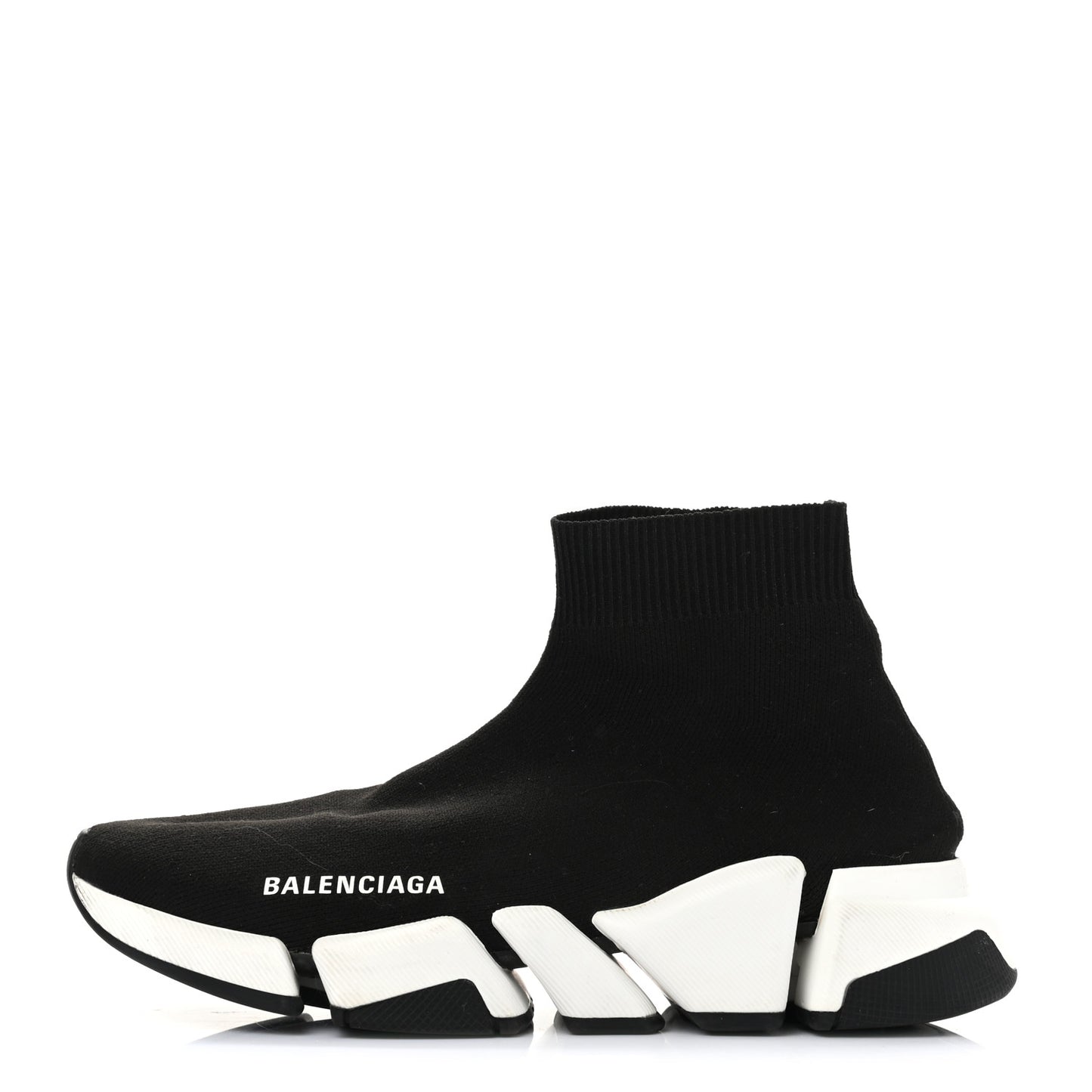 Technical 3D Recycled Knit Bi-Color Sole Womens Speed 2.0 Sneakers 37 Black White