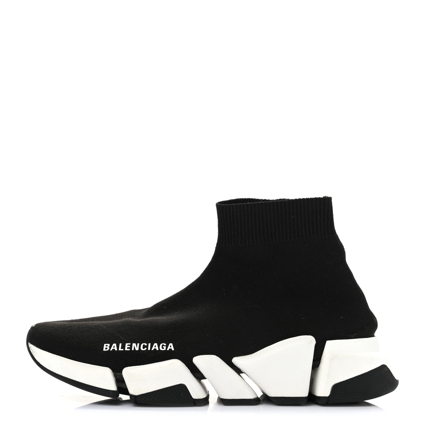 Balenciaga Technical 3D Recycled Knit Bi-Color Sole Womens Speed 2.0 Sneakers 37 Black White 1 of 13