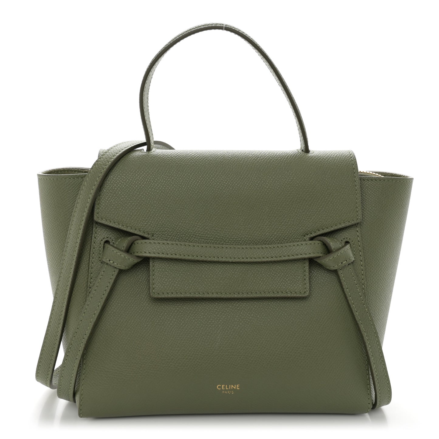 Grained Calfskin Nano Belt Bag Light Khaki
