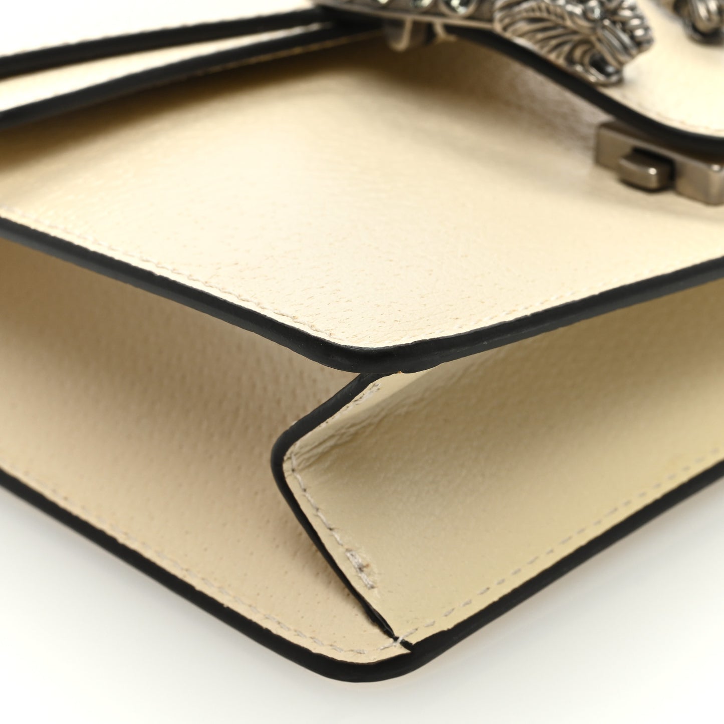 Textured Calfskin Crystal Mini Dionysus Shoulder Bag Mystic White