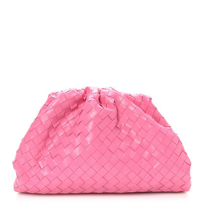 Bottega Veneta Nappa Maxi Intrecciato The Pouch Oversized Clutch Pink 1 of 10