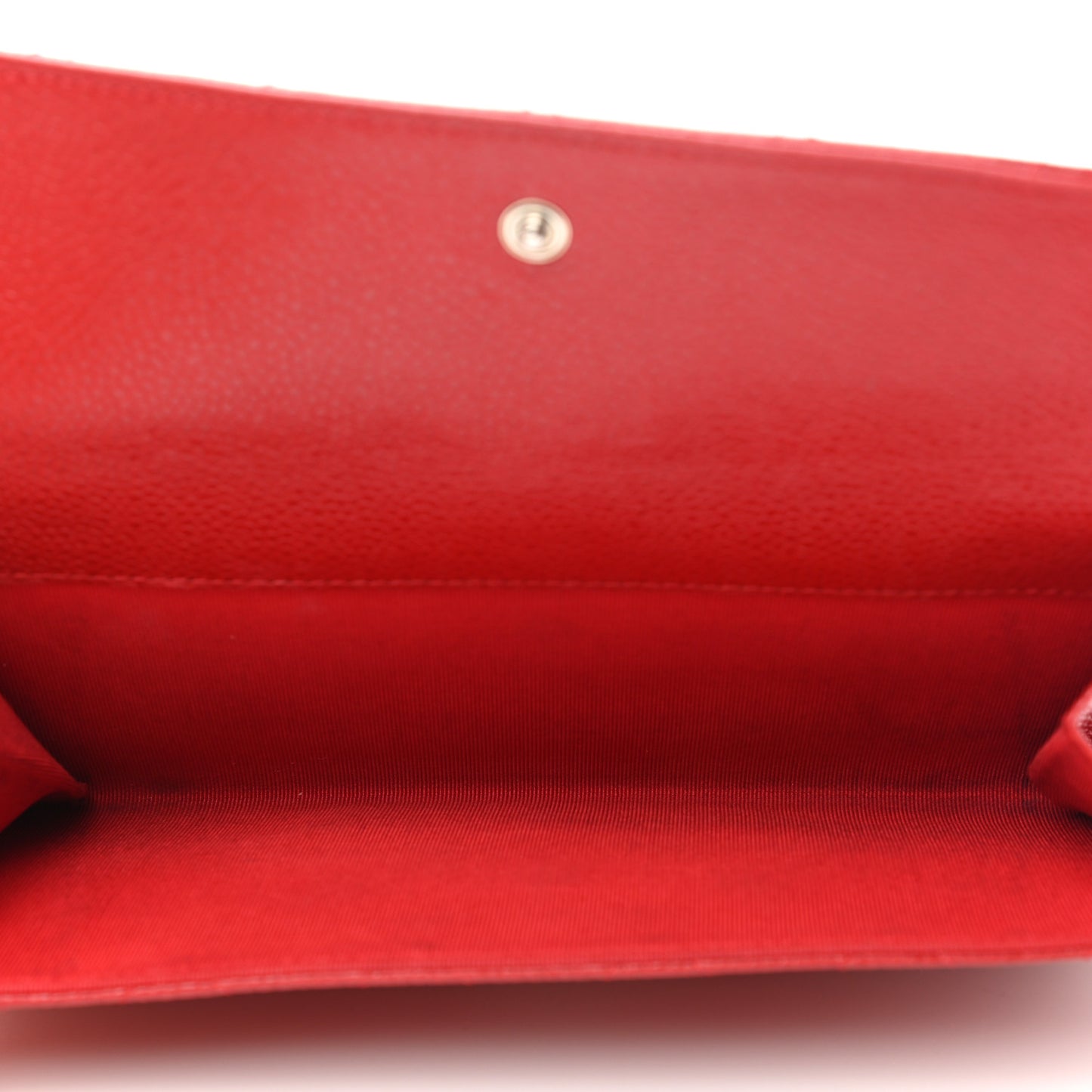 Caviar Quilted CC Long Double Wallet Red