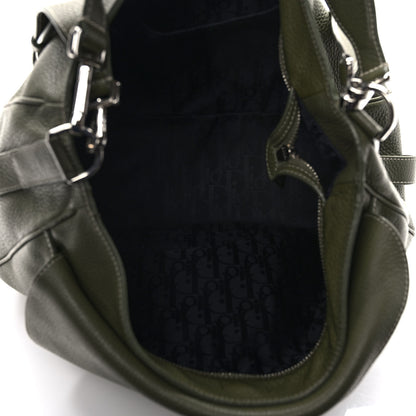 Christian Dior Grained Calfskin Mini Soft Saddle Bag Olive 5 of 9
