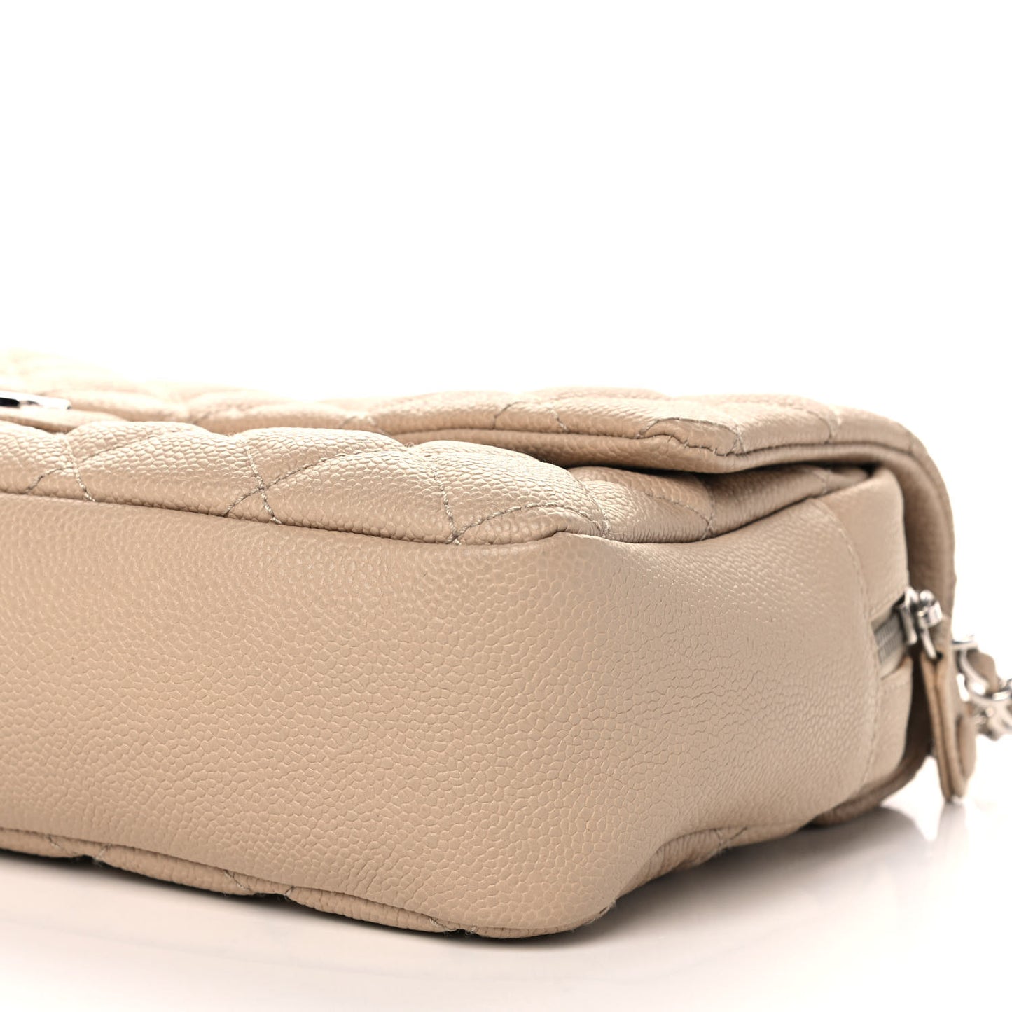 Caviar Quilted Jumbo Easy Flap Beige