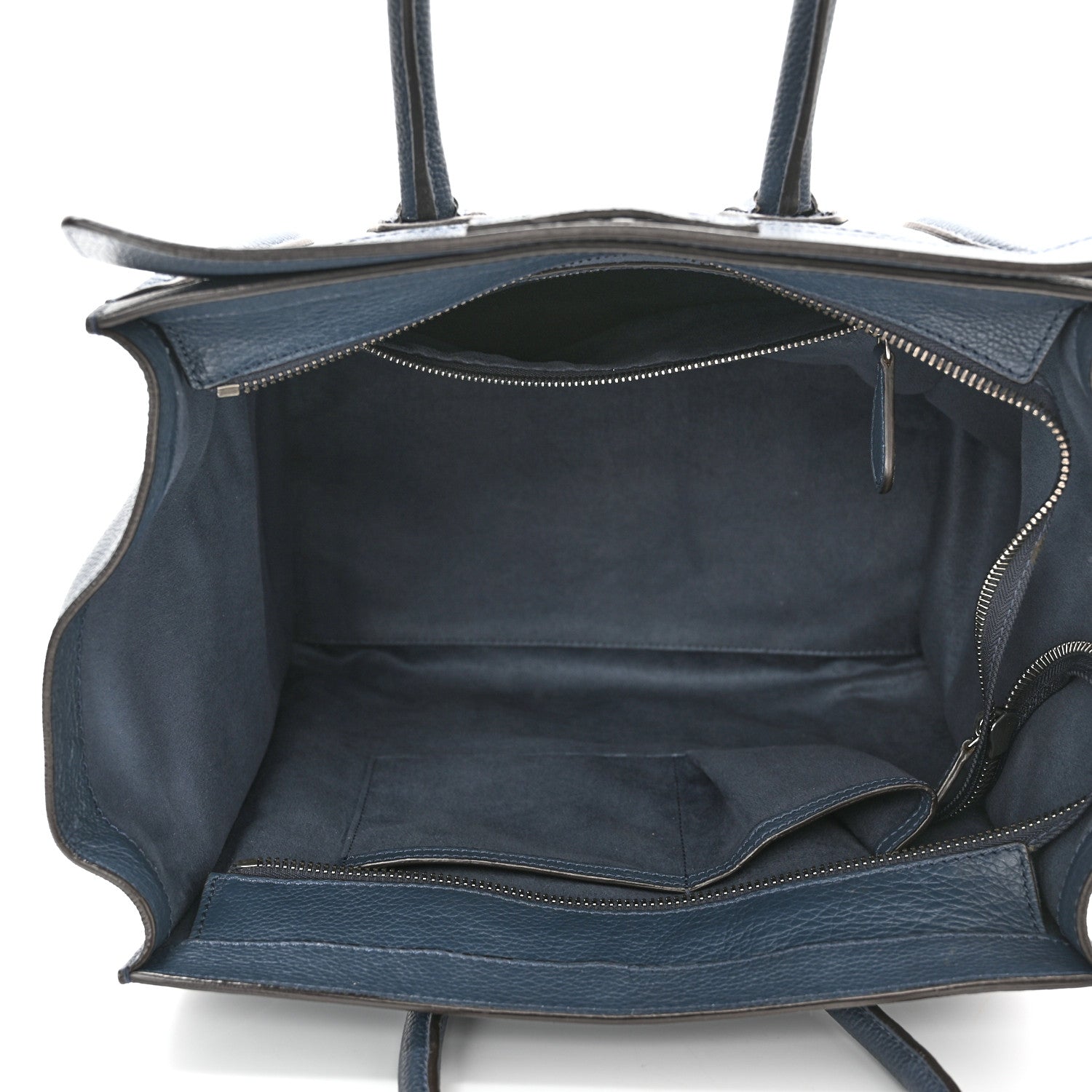 Celine Drummed Calfskin Mini Luggage Slate 4 of 11