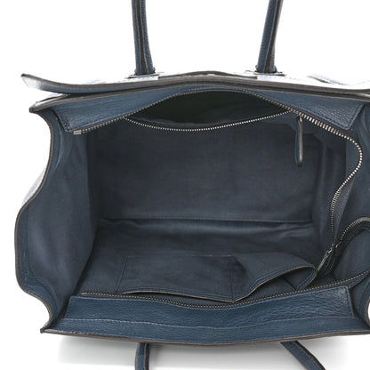 Celine Drummed Calfskin Mini Luggage Slate 4 of 11