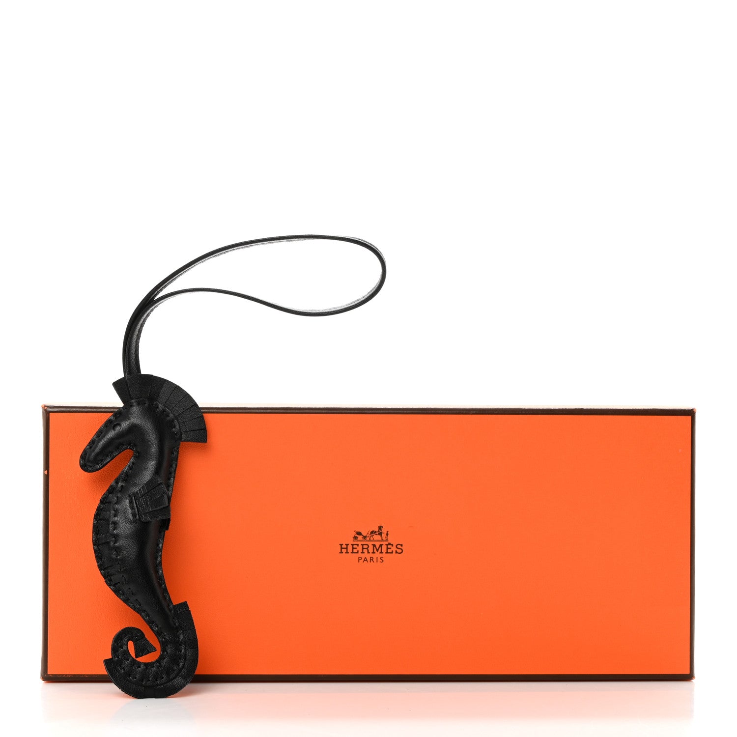 Hermes Milo Lambskin Hippo Bag Charm So Black 5 of 5
