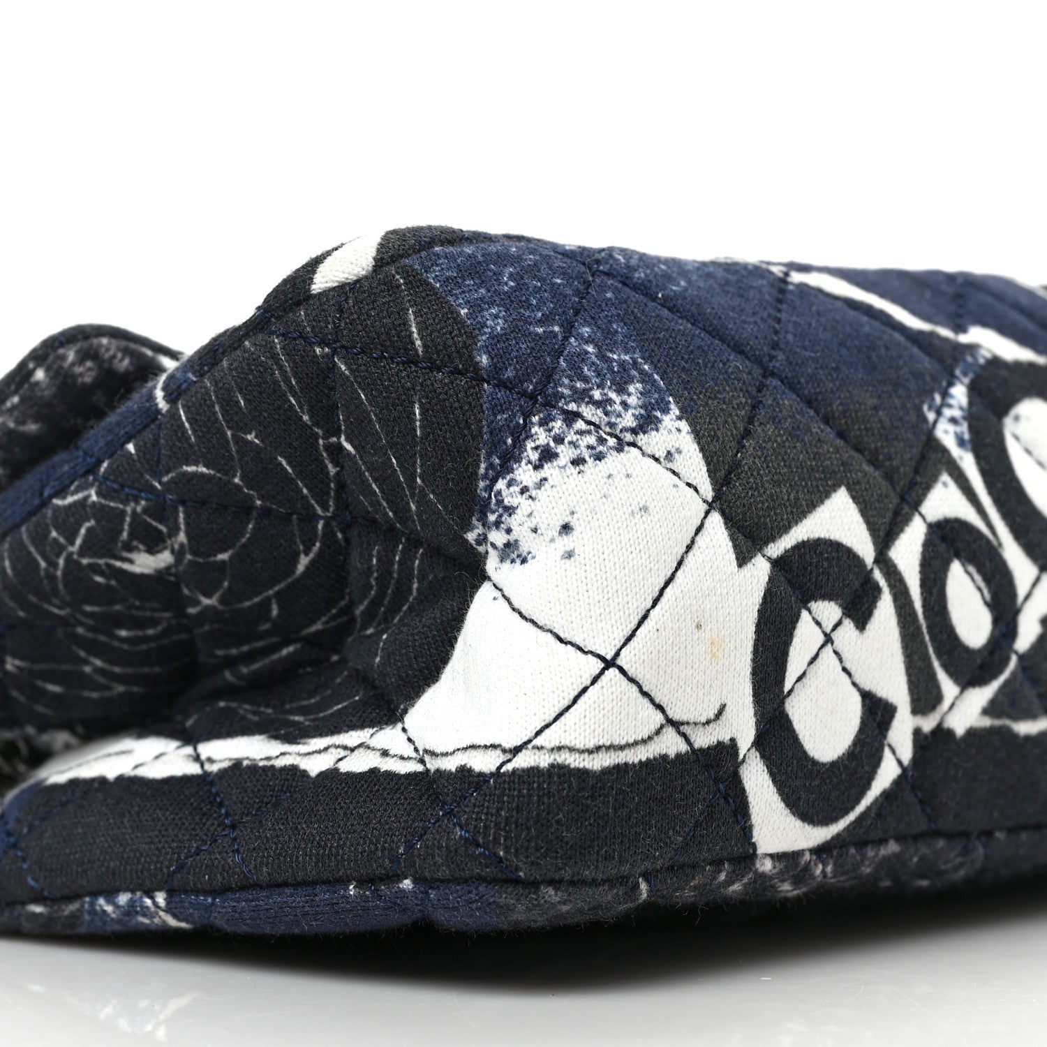 Chanel Jersey Quilted Graffiti Reissue Mini Flap Navy Blue 8 of 9