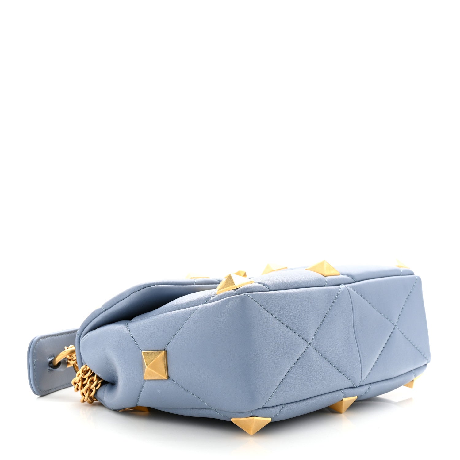 Valentino Garavani Nappa Medium Roman Stud Shoulder Bag Niagara 4 of 9