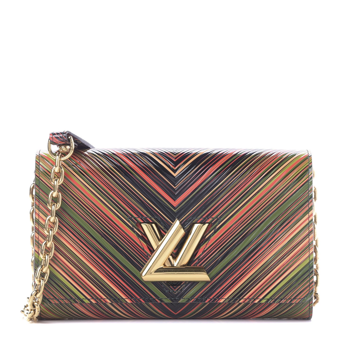 Epi Tropical Twist Chain Wallet Rose Beige