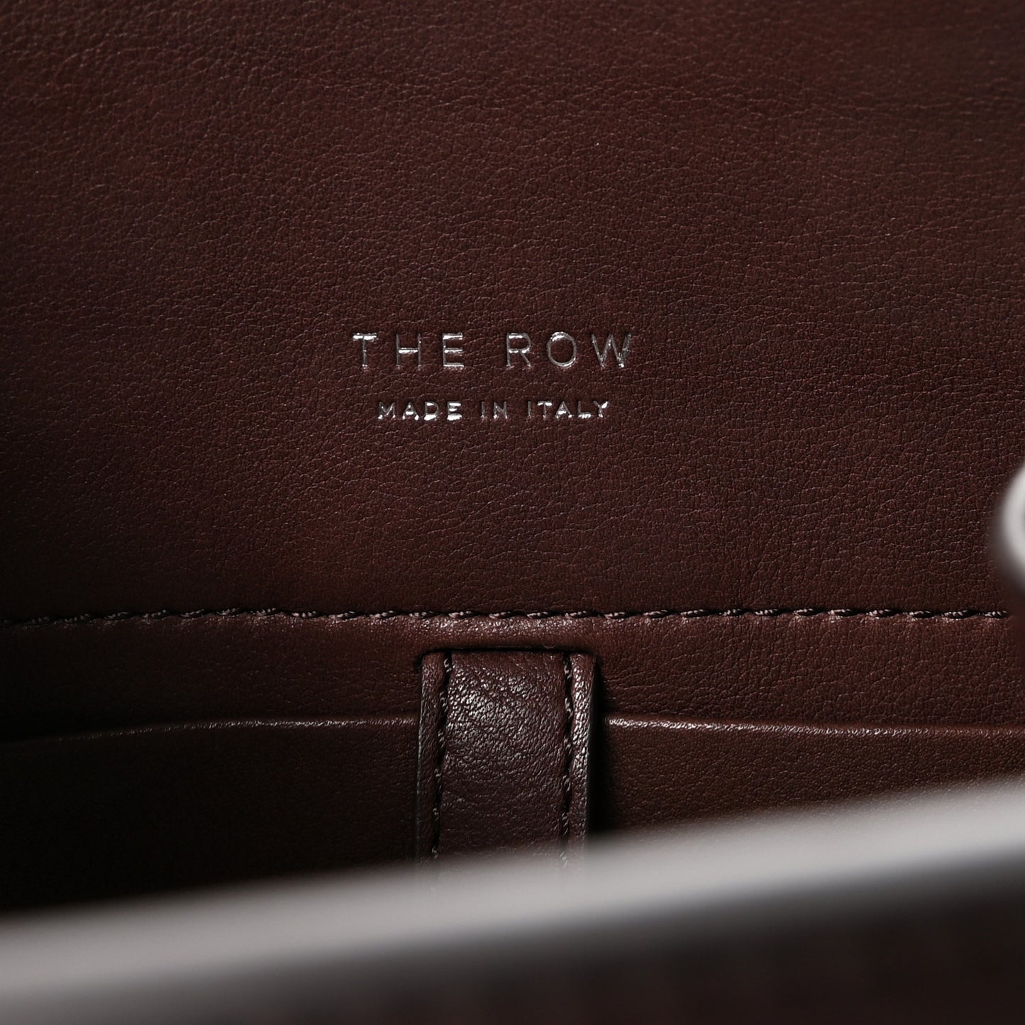 Polished Saddle Calfskin Soft Margaux 10 Bag Dark Brown