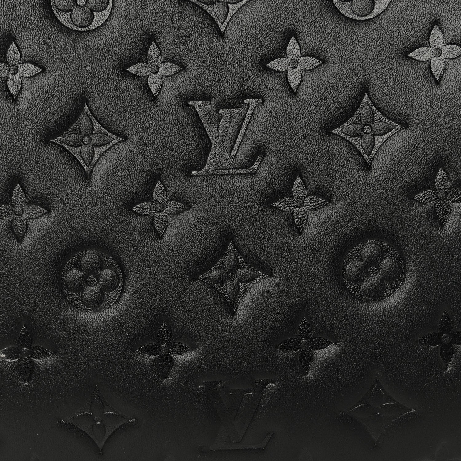 Louis Vuitton Lambskin Embossed Monogram Coussin PM Black 12 of 15
