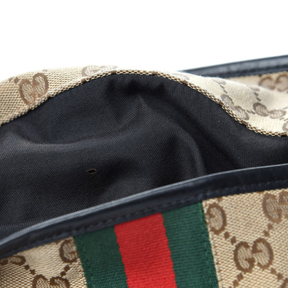 Gucci GG Monogram Web Flat Messenger Bag Black 8 of 11