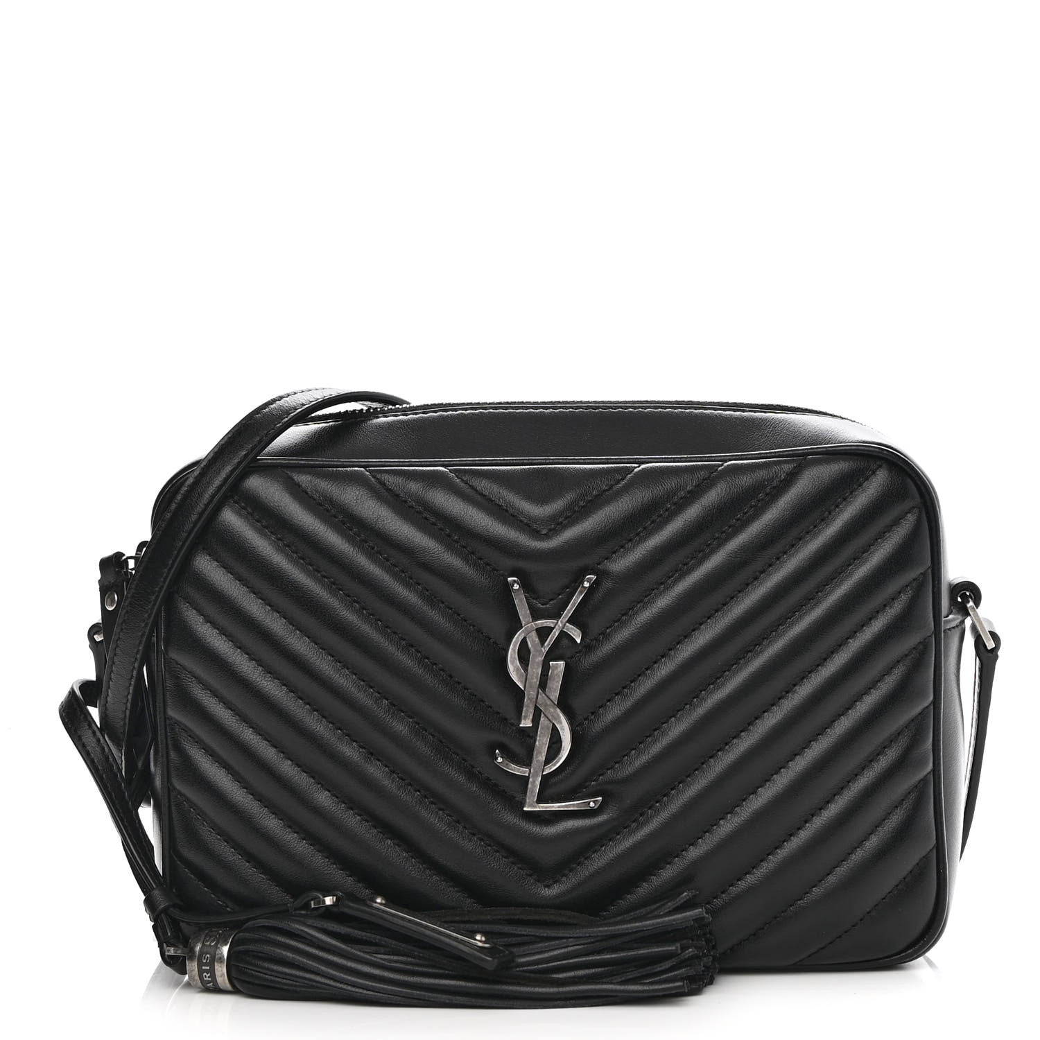 Saint Laurent Calfskin Matelasse Monogram Lou Camera Bag Black 1 of 8