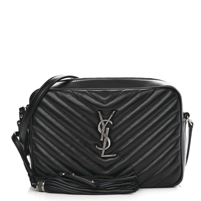 Saint Laurent Calfskin Matelasse Monogram Lou Camera Bag Black 1 of 8