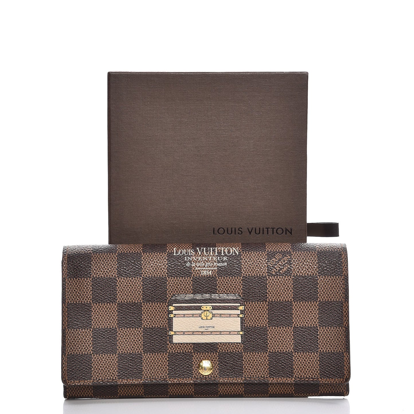 Damier Ebene Trunks and Locks Sarah Wallet